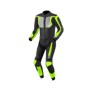 Men Two Piece Motorcycle Leather Suit