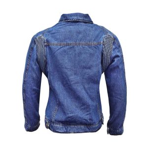 Women’s Motorcycle Riding Reinforced Denim Jacket Blue