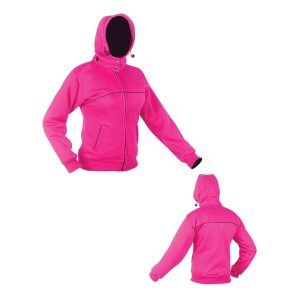 Women Protective Motorcycle Pink Hoodie Fully Kevlar Lined