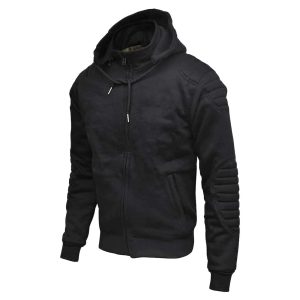 Protective Motorcycle Black  Hoodie Fully Kevlar Lined