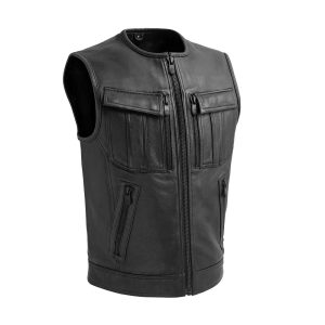 Leather Motorcycle Vest Men’s – Premium – Unbeatable