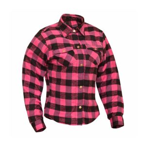 Women’s Kevlar Lined  Flannel Shirt Road Series Pink