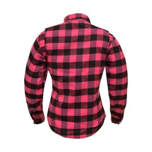 Women’s Kevlar Lined  Flannel Shirt Road Series Pink